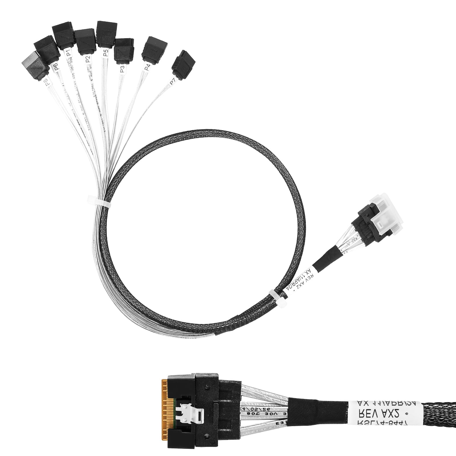 Diliving SlimSAS X8 para 8*SATA, SFF-8654 74P para 8*SATA 7P